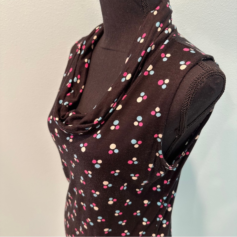 🌷 3 for $15 Olivia Moon Polka Dot Sleeveless Cowl Neck Top